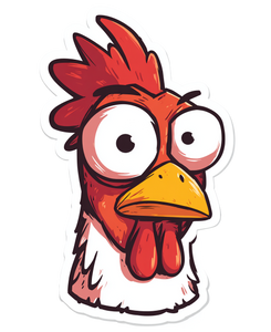 Pixar-Style Chicken V2 Vinyl Car Decal Sticker – Waterproof & UV-Resistant 4.05333333333333