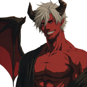 Handsome Demon Man V3 Vinyl Car Decal Sticker – Waterproof & UV-Resistant 3.4133333333333336"