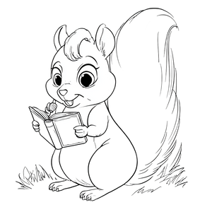 Journaling Squirrel V2 Vinyl Car Decal Sticker – Waterproof & UV-Resistant 3.4133333333333336"