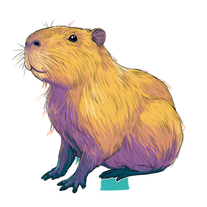 Anime Capybara Vinyl Car Decal Sticker – Waterproof & UV-Resistant 6.826666666666667"