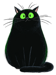 Cartoon Black Cat V13 Vinyl Car Decal Sticker – Waterproof & UV-Resistant 8.213333333333333"