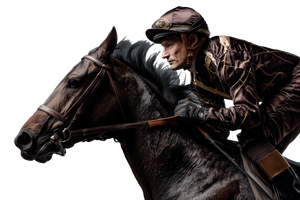 Jockey On Horse V4 Vinyl Car Decal Sticker – Waterproof & UV-Resistant 2.986666666666667"