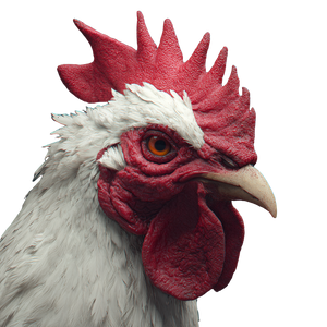 Funny White Rooster Vinyl Car Decal Sticker – Waterproof & UV-Resistant 3.4133333333333336"