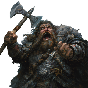 Raging Dwarf Warrior V2 Vinyl Car Decal Sticker – Waterproof & UV-Resistant 3.4133333333333336"