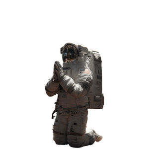 Holy Astronaut Vinyl Car Decal Sticker – Waterproof & UV-Resistant 3.4133333333333336"
