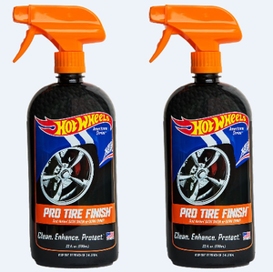 2x Hot Wheels Car Care Tire Dressing | Americana Series | Crisp Dark Finish | Ultra Shine | Easy to Use