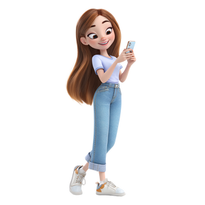 Disney-Style Girl V15 Vinyl Car Decal Sticker – Waterproof & UV-Resistant 3.4133333333333336"