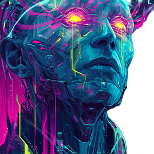 Cyber Humanoid Fusion Vinyl Car Decal Sticker – Waterproof & UV-Resistant 6.826666666666667"