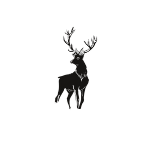 Majestic Stag Silhouette V3 Vinyl Car Decal Sticker – Waterproof & UV-Resistant 6.826666666666667"
