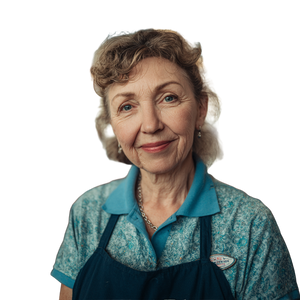 Smiling Waitress Portrait Vinyl Car Decal Sticker – Waterproof & UV-Resistant 6.826666666666667"