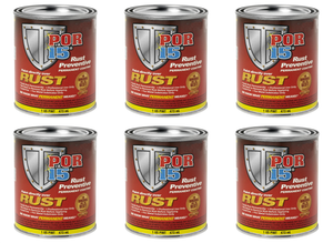 6x Ultimate Rust Treatment | For Automotive/Industrial/Marine | 16 oz Brush-Top Can | Semi-Gloss Black