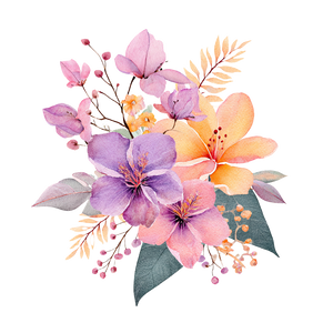 Tropical Flower Bouquet Vinyl Car Decal Sticker – Waterproof & UV-Resistant 3.4133333333333336"