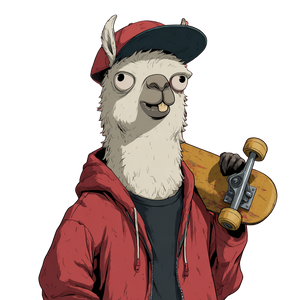 Skateboarding Llama Vinyl Car Decal Sticker – Waterproof & UV-Resistant 3.4133333333333336"