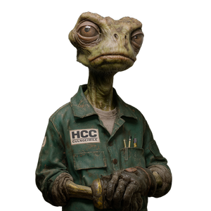 Alien In Uniform Vinyl Car Decal Sticker – Waterproof & UV-Resistant 6.826666666666667"