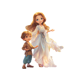 Magical Angel And Boy V2 Vinyl Car Decal Sticker – Waterproof & UV-Resistant 6.826666666666667"
