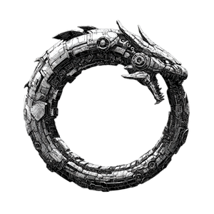 Sci-Fi Mech Ouroboros Vinyl Car Decal Sticker – Waterproof & UV-Resistant 6.826666666666667"