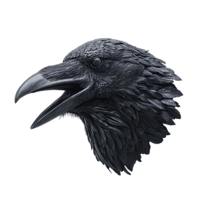 Painted Raven Head Vinyl Car Decal Sticker – Waterproof & UV-Resistant 6.826666666666667"