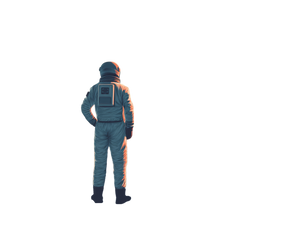 Retro-Futuristic Astronaut V6 Vinyl Car Decal Sticker – Waterproof & UV-Resistant 6.1866666666666665"