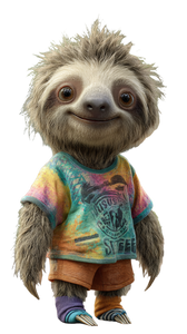 Upright Sloth Vinyl Car Decal Sticker – Waterproof & UV-Resistant 4.8533333333333335"