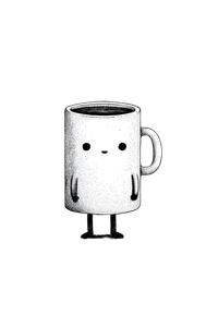 Ceramic Mug Character Vinyl Car Decal Sticker – Waterproof & UV-Resistant 4.4