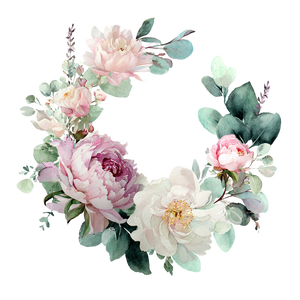 Pastel Flower Crown Vinyl Car Decal Sticker – Waterproof & UV-Resistant 6.826666666666667"