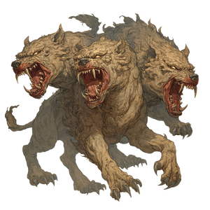 Angry Cerberus V3 Vinyl Car Decal Sticker – Waterproof & UV-Resistant 3.4133333333333336"
