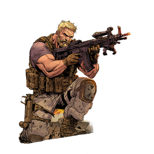 Tactical Gunner Comic V2 Vinyl Car Decal Sticker – Waterproof & UV-Resistant 3.4133333333333336"