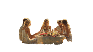 Summer Dinner Friends Vinyl Car Decal Sticker – Waterproof & UV-Resistant 5.4