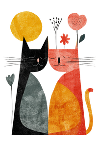 Cats In Love V3 Vinyl Car Decal Sticker – Waterproof & UV-Resistant 4.4