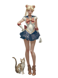 Sailor Moon Cat V3 Vinyl Car Decal Sticker – Waterproof & UV-Resistant 8.213333333333333"