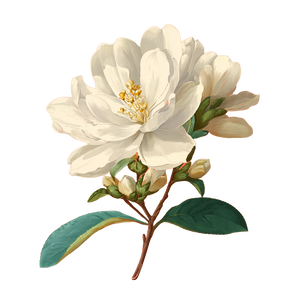 Exotic White Flower V2 Vinyl Car Decal Sticker – Waterproof & UV-Resistant 3.4133333333333336"