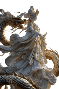 Divine Dragon Deity V2 Vinyl Car Decal Sticker – Waterproof & UV-Resistant 8.96"