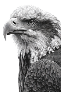 Majestic Bald Eagle V32 Vinyl Car Decal Sticker – Waterproof & UV-Resistant 8.96"