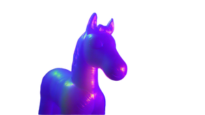 Inflatable Horse Vinyl Car Decal Sticker – Waterproof & UV-Resistant 2.72"