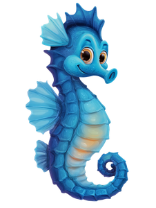 Smiling Baby Seahorse Vinyl Car Decal Sticker – Waterproof & UV-Resistant 8.213333333333333"