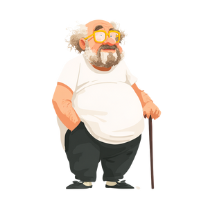 Elderly Man Illustration Vinyl Car Decal Sticker – Waterproof & UV-Resistant 3.4133333333333336" Elderly Man Illustration Vinyl Car Decal Sticker – Waterproof & UV-Resistant 3.4133333333333336"