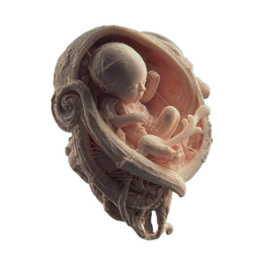 Womb Baby Model Vinyl Car Decal Sticker – Waterproof & UV-Resistant 3.4133333333333336"