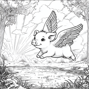 Flying Pig Fairy Vinyl Car Decal Sticker – Waterproof & UV-Resistant 6.826666666666667"