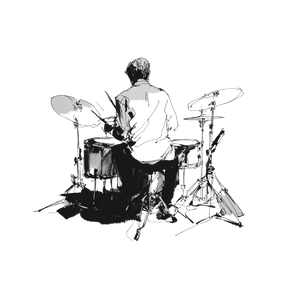Drummer Performing Vinyl Car Decal Sticker – Waterproof & UV-Resistant 3.4133333333333336"