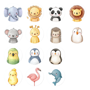 Pastel Animal Stickers V2 Vinyl Car Decal Sticker – Waterproof & UV-Resistant 6.826666666666667"