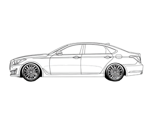 Modern Sedan Outline Vinyl Car Decal Sticker – Waterproof & UV-Resistant 6.1866666666666665"