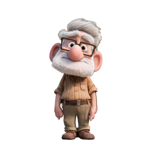 Old Man Pixar V3 Vinyl Car Decal Sticker – Waterproof & UV-Resistant 6.826666666666667"