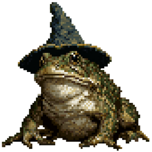 Wizard Frog Sprite Vinyl Car Decal Sticker – Waterproof & UV-Resistant 3.4133333333333336"