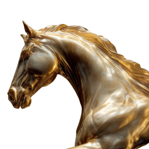 Golden Horse V4 Vinyl Car Decal Sticker – Waterproof & UV-Resistant 3.4133333333333336"