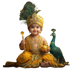 Baby Lord Krishna V4 Vinyl Car Decal Sticker – Waterproof & UV-Resistant 3.4133333333333336"