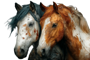 Playing Horses Vinyl Car Decal Sticker – Waterproof & UV-Resistant 2.986666666666667"