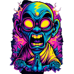 Angry Monk V3 Vinyl Car Decal Sticker – Waterproof & UV-Resistant 3.4133333333333336"