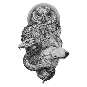 Snake Owl Wolf Vinyl Car Decal Sticker – Waterproof & UV-Resistant 3.4133333333333336"