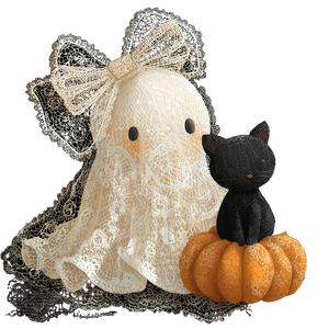 Whimsical Lace Ghost V2 Vinyl Car Decal Sticker – Waterproof & UV-Resistant 3.4133333333333336"