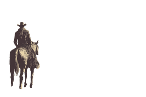 Vintage Cowboy Sketch V2 Vinyl Car Decal Sticker – Waterproof & UV-Resistant 2.986666666666667"